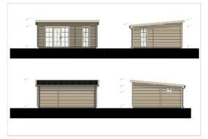 Log Cabin Garden House Edinburgh 44mm, 5.1×6, 27m²