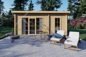 Log Cabin Garden House Edinburgh 44mm, 5.1×6, 27m²