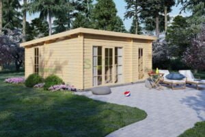 Log Cabin Garden House Edinburgh 44mm, 5.1×6, 27m²