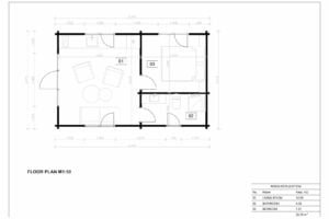 Log Cabin Summer House Ellington 44mm, 4.4×7, 27m²