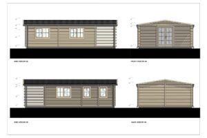 Residential Log Cabin Blyth 44mm, 9.2×5.6, 46m²