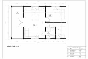 Residential Log Cabin Blyth 44mm, 9.2×5.6, 46m²