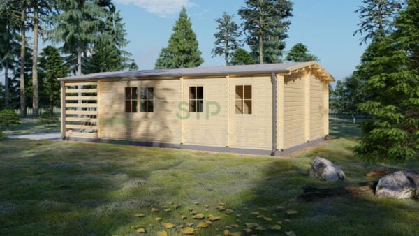 Residential Log Cabin Blyth 44mm, 9.2×5.6, 46m²