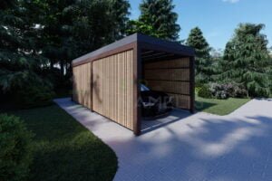 Single Wooden Carport Heaton 18m²