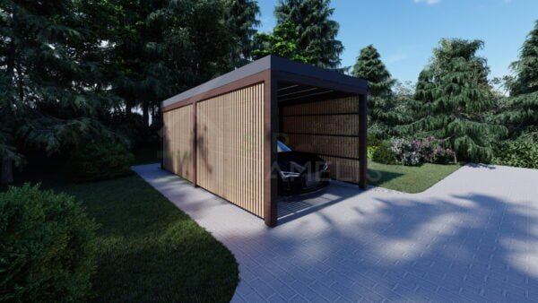 Single Wooden Carport Heaton 18m²
