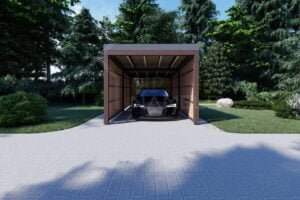 Single Wooden Carport Heaton 18m²