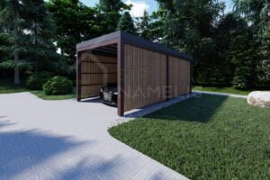 Single Wooden Carport Heaton 18m²