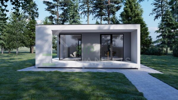 SIP Insulated Summer House Wooler 38m² + Terasa 18m²