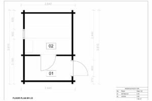 Wooden Sauna Aubrey 8m²
