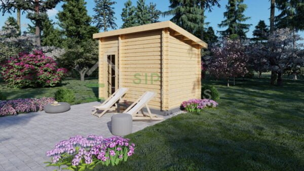 Wooden Sauna Aubrey 8m²