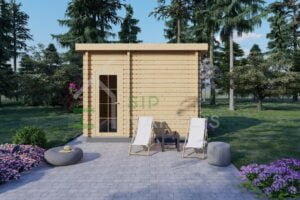 Wooden Sauna Aubrey 8m²