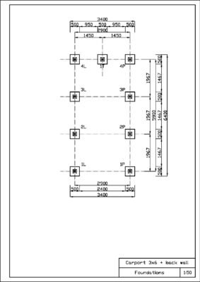 Carport Felton 3x6 m, 18m²