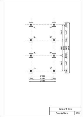 Carport Oxnam 3x6 m, 18m²