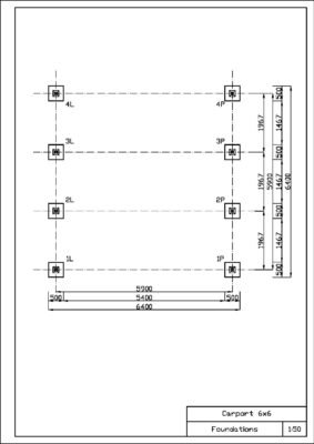 Double Carport Layla 6x6 m, 36m²