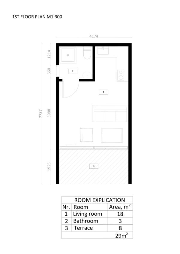Insulated Modular House Tripoli 7.8x4.2 m, 29m²