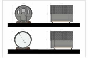 Outdoor Barrel Sauna Blackpool 2.3x3 m