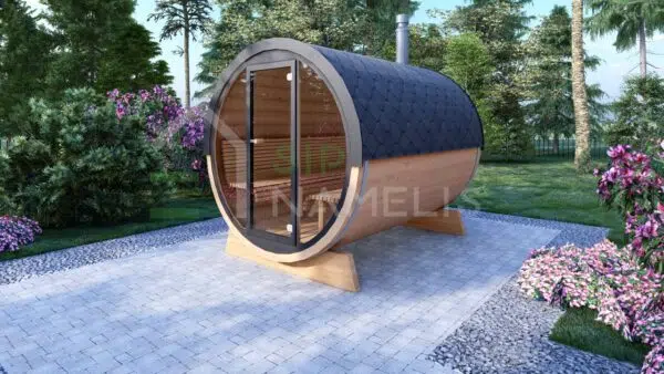 Outdoor Barrel Sauna Elston 2.3x3 m