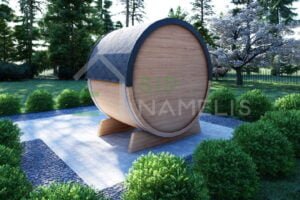 Outdoor Barrel Sauna Hartword 1.6x2.3 m