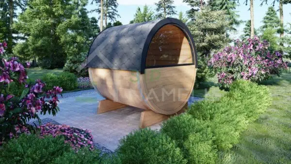 Outdoor Barrel Sauna Preston 2x2.3 m