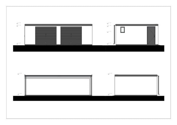 Prefab Double Garage Garras 8x5 m, 40m²