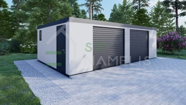 Prefab Double Garage Garras 8x5 m, 40m²