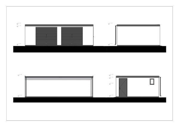 Prefab Double Garage Jack 8x5 m, 40m²