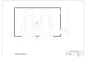 Prefab Double Garage Jack 8x5 m, 40m²