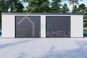 Prefab Double Garage Jack 8x5 m, 40m²