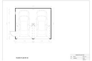 Prefab Double Garage Plymouth 5.8x5 m, 29m²