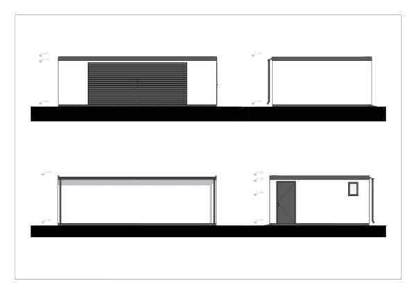 Prefab Double Garage Trelan 8x5 m, 40m²