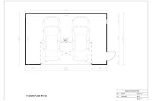 Prefab Double Garage Trelan 8x5 m, 40m²