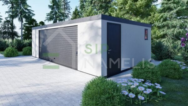 Prefab Double Garage Trelan 8x5 m, 40m²