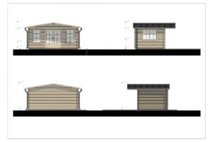 Garden Office Trondheim 44mm, 5×3, 15 m²