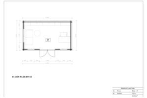 Garden Office Trondheim 44mm, 5×3, 15 m²