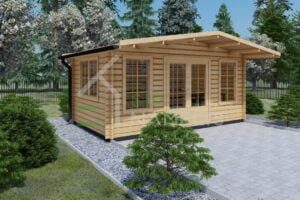 Garden Office Trondheim 44mm, 5×3, 15 m²