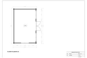 Modern Log Cabin Fredrikstad 44mm, 6×4, 24 m²