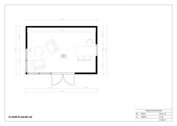 Prefab Garden House Nasau 24 m²