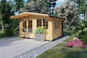 Wooden Tiny House Stavanger 44mm, 4×3, 12 m²