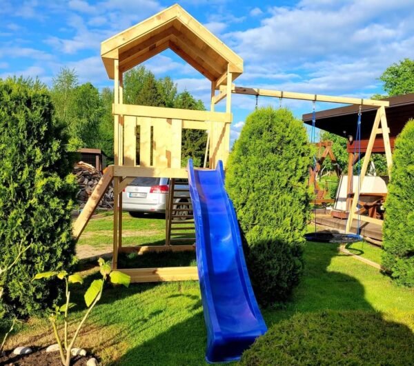 Children's Playground with Playhouse