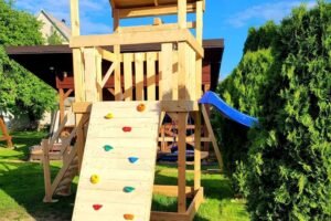 Children's Playground with Playhouse