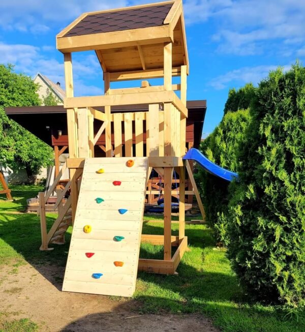 Children's Playground with Playhouse