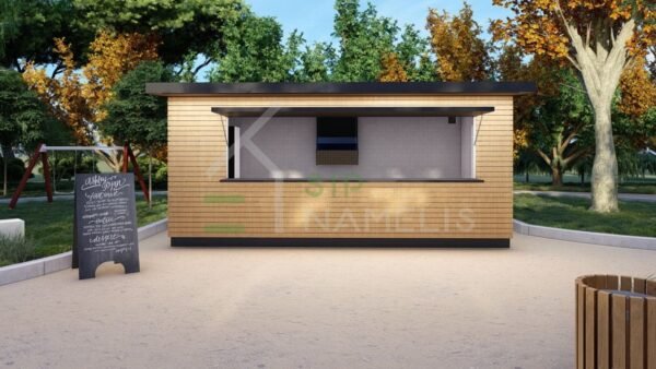 Insulated Sales Kiosk, 6.5×3.5, 18 m²