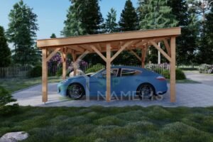 Double Wooden Carport, Aethelstan, 5x6 30m²