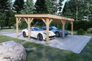 Double Wooden Carport, Aethelstan, 5x6 30m²