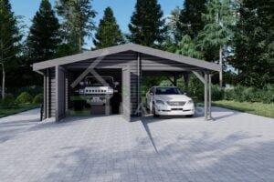 Garage + Carport 44mm Perdikkas II 37m²