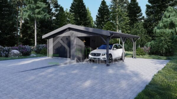 Insulated Garage + Carport Joseph 36m²