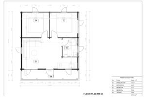 Insulated Log Cabin Antiochos 70mm, 6×7, 37m²