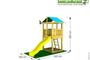 Jungle Gym Hut - Children's Playhouse with Slide and Sandpit