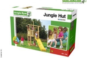 Jungle Gym Hut - Children's Playhouse with Slide and Sandpit