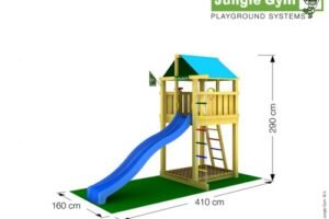 Jungle Gym Lodge - Children's Playground with Slide and Sandpit